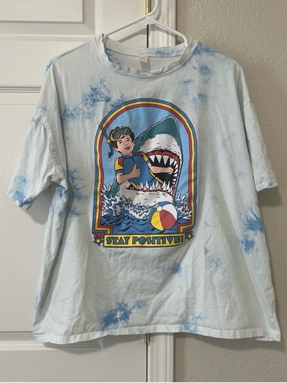 Romwe x Steven Rhodes Oversized Graphic Tie Dye Tee XXL